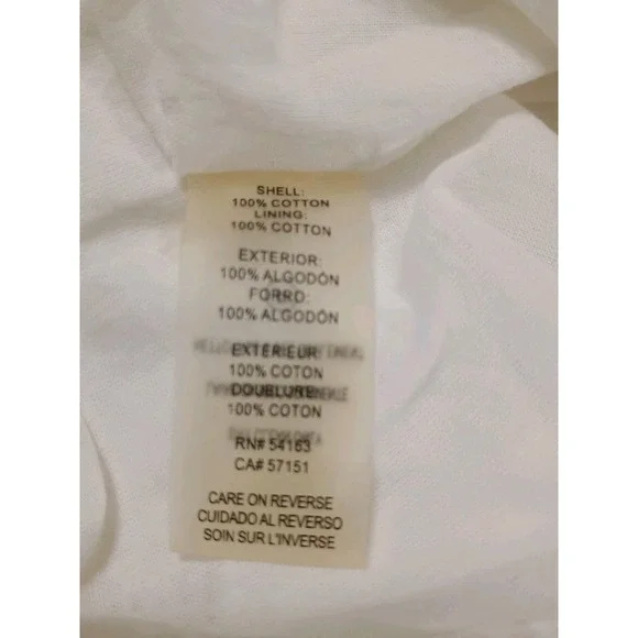 Karl Lagerfeld Paris Womens L White Cotton Embroidered Eiffel Tower Mini Dress - Picture 7 of 12